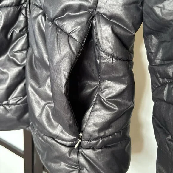 Patagonia Women Lidia Insulated Puffer Quilted Jacket Hooded Black Small Outdoor - Picture 8 of 16